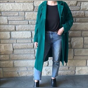 Vintage Emerald Green Long Coat